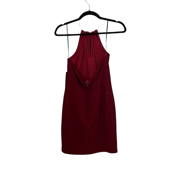 Lulus Ring My Bell Wine Red Halter Dress, New with Tags - Picture 6 of 8